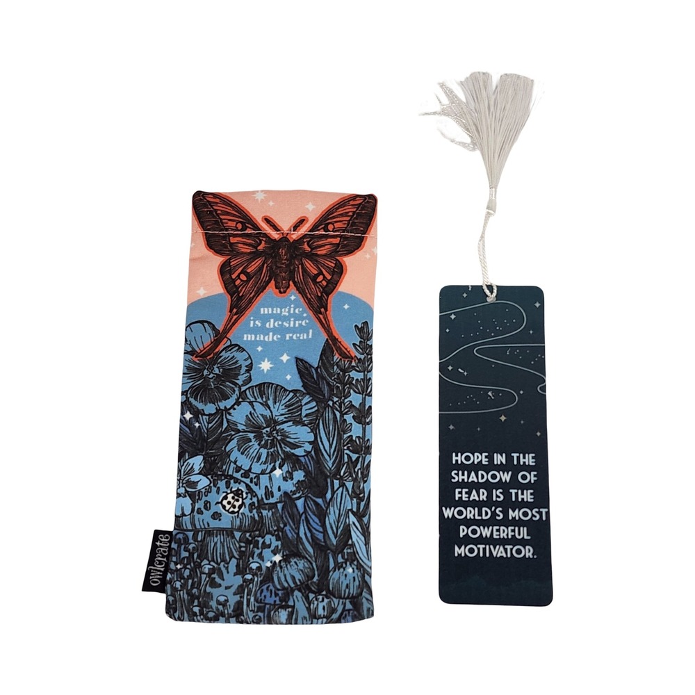 Owlcrate Discovery of Witches Moth  Fabric Bookmark Sleeve and‎ bookish bookmark